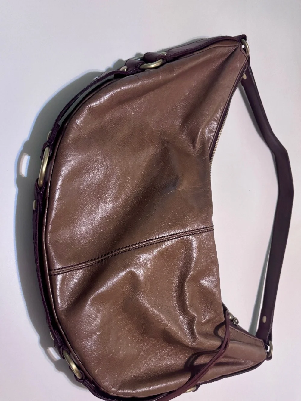 Cute HOBO leather shoulder bag